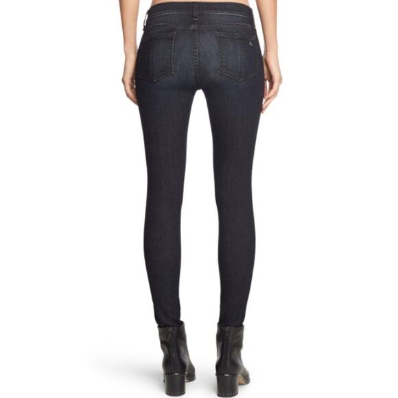 Rag & Bone Skinny Black Low Waist JEANS - Size 24 - Picture 6 of 12